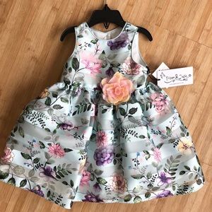 Full-skirted Toddler Floral Dress